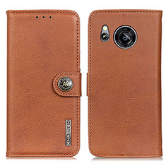 Funda de Cuero Cartera con Soporte Carcasa K02Z para Sharp Aquos Sense7 Marron