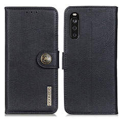 Funda de Cuero Cartera con Soporte Carcasa K02Z para Sony Xperia 10 III SO-52B Negro