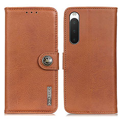 Funda de Cuero Cartera con Soporte Carcasa K02Z para Sony Xperia 10 IV Marron