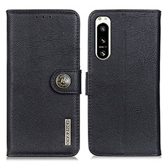 Funda de Cuero Cartera con Soporte Carcasa K02Z para Sony Xperia 5 IV Negro