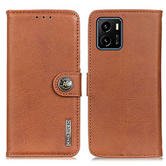 Funda de Cuero Cartera con Soporte Carcasa K02Z para Vivo iQOO U5x Marron