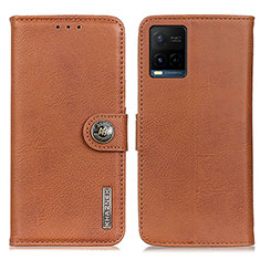 Funda de Cuero Cartera con Soporte Carcasa K02Z para Vivo Y21G Marron