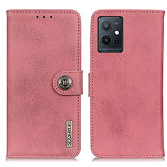 Funda de Cuero Cartera con Soporte Carcasa K02Z para Vivo Y52t 5G Rosa