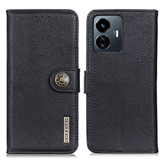 Funda de Cuero Cartera con Soporte Carcasa K02Z para Vivo Y77 5G Negro