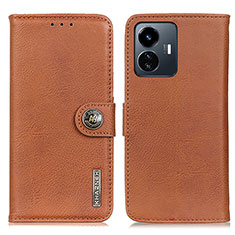 Funda de Cuero Cartera con Soporte Carcasa K02Z para Vivo Y77e t1 Marron