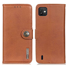 Funda de Cuero Cartera con Soporte Carcasa K02Z para Wiko Y82 Marron