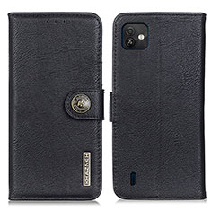 Funda de Cuero Cartera con Soporte Carcasa K02Z para Wiko Y82 Negro