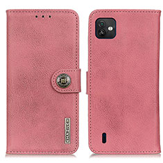 Funda de Cuero Cartera con Soporte Carcasa K02Z para Wiko Y82 Rosa