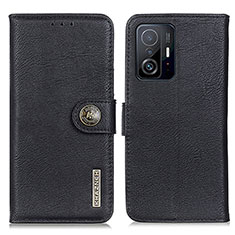 Funda de Cuero Cartera con Soporte Carcasa K02Z para Xiaomi Mi 11T 5G Negro