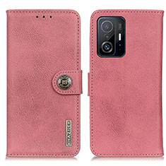 Funda de Cuero Cartera con Soporte Carcasa K02Z para Xiaomi Mi 11T 5G Rosa