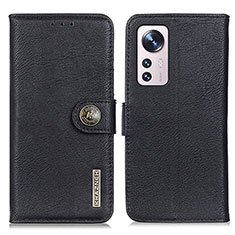 Funda de Cuero Cartera con Soporte Carcasa K02Z para Xiaomi Mi 12 5G Negro