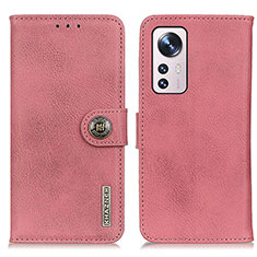 Funda de Cuero Cartera con Soporte Carcasa K02Z para Xiaomi Mi 12 5G Rosa