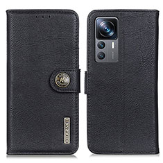 Funda de Cuero Cartera con Soporte Carcasa K02Z para Xiaomi Mi 12T 5G Negro