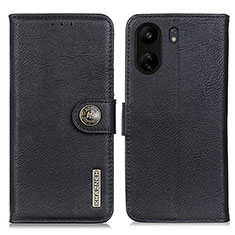 Funda de Cuero Cartera con Soporte Carcasa K02Z para Xiaomi Poco C65 Negro