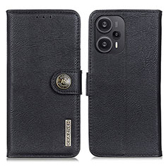 Funda de Cuero Cartera con Soporte Carcasa K02Z para Xiaomi Poco F5 5G Negro