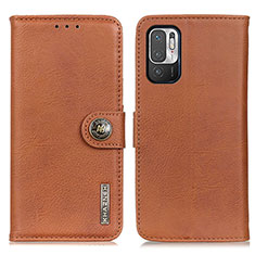 Funda de Cuero Cartera con Soporte Carcasa K02Z para Xiaomi POCO M3 Pro 5G Marron