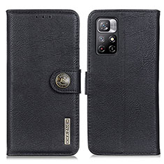 Funda de Cuero Cartera con Soporte Carcasa K02Z para Xiaomi Poco M4 Pro 5G Negro