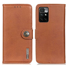 Funda de Cuero Cartera con Soporte Carcasa K02Z para Xiaomi Redmi 10 4G Marron