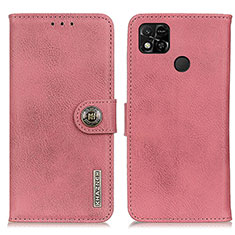 Funda de Cuero Cartera con Soporte Carcasa K02Z para Xiaomi Redmi 9 Activ Rosa