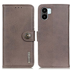 Funda de Cuero Cartera con Soporte Carcasa K02Z para Xiaomi Redmi A2 Gris