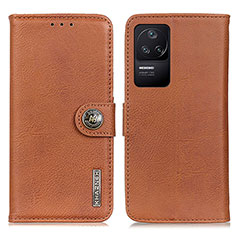 Funda de Cuero Cartera con Soporte Carcasa K02Z para Xiaomi Redmi K40S 5G Marron