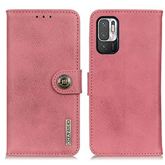 Funda de Cuero Cartera con Soporte Carcasa K02Z para Xiaomi Redmi Note 10T 5G Rosa