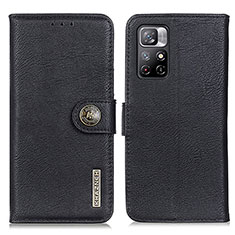 Funda de Cuero Cartera con Soporte Carcasa K02Z para Xiaomi Redmi Note 11 5G Negro