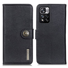 Funda de Cuero Cartera con Soporte Carcasa K02Z para Xiaomi Redmi Note 11 Pro+ Plus 5G Negro