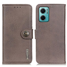 Funda de Cuero Cartera con Soporte Carcasa K02Z para Xiaomi Redmi Note 11E 5G Gris