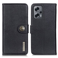 Funda de Cuero Cartera con Soporte Carcasa K02Z para Xiaomi Redmi Note 11T Pro+ Plus 5G Negro