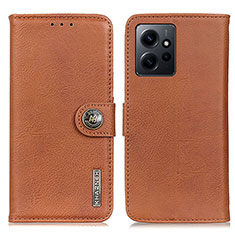 Funda de Cuero Cartera con Soporte Carcasa K02Z para Xiaomi Redmi Note 12 4G Marron