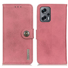 Funda de Cuero Cartera con Soporte Carcasa K02Z para Xiaomi Redmi Note 12T Pro 5G Rosa