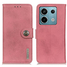 Funda de Cuero Cartera con Soporte Carcasa K02Z para Xiaomi Redmi Note 13 Pro 5G Rosa