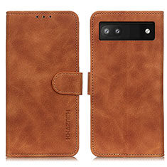 Funda de Cuero Cartera con Soporte Carcasa K03Z para Google Pixel 6a 5G Marron