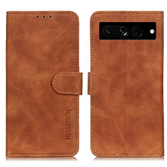 Funda de Cuero Cartera con Soporte Carcasa K03Z para Google Pixel 7 Pro 5G Marron