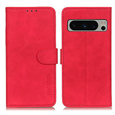 Funda de Cuero Cartera con Soporte Carcasa K03Z para Google Pixel 8 Pro 5G Rojo