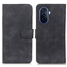 Funda de Cuero Cartera con Soporte Carcasa K03Z para Huawei Enjoy 50 Negro