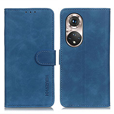 Funda de Cuero Cartera con Soporte Carcasa K03Z para Huawei Honor 50 Pro 5G Azul