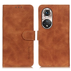 Funda de Cuero Cartera con Soporte Carcasa K03Z para Huawei Honor 50 Pro 5G Marron