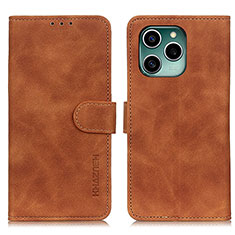 Funda de Cuero Cartera con Soporte Carcasa K03Z para Huawei Honor 60 SE 5G Marron