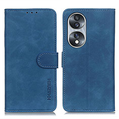 Funda de Cuero Cartera con Soporte Carcasa K03Z para Huawei Honor 70 5G Azul