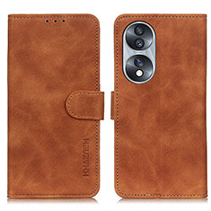 Funda de Cuero Cartera con Soporte Carcasa K03Z para Huawei Honor 70 5G Marron