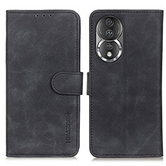 Funda de Cuero Cartera con Soporte Carcasa K03Z para Huawei Honor 80 5G Negro