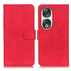 Funda de Cuero Cartera con Soporte Carcasa K03Z para Huawei Honor 90 5G Rojo