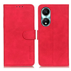 Funda de Cuero Cartera con Soporte Carcasa K03Z para Huawei Honor X5 Plus Rojo