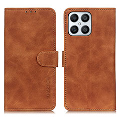 Funda de Cuero Cartera con Soporte Carcasa K03Z para Huawei Honor X8 4G Marron