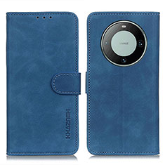 Funda de Cuero Cartera con Soporte Carcasa K03Z para Huawei Mate 60 Azul