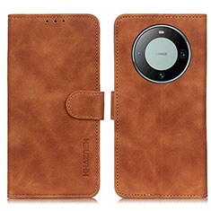 Funda de Cuero Cartera con Soporte Carcasa K03Z para Huawei Mate 60 Marron