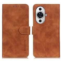 Funda de Cuero Cartera con Soporte Carcasa K03Z para Huawei Nova 11 Pro Marron