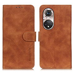 Funda de Cuero Cartera con Soporte Carcasa K03Z para Huawei Nova 9 Pro Marron